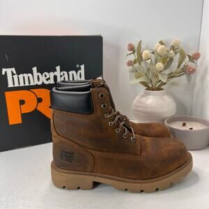Timberland PRO Sawhorse 6" Composite Safety Toe Boots Brown Men 8M Light Wear